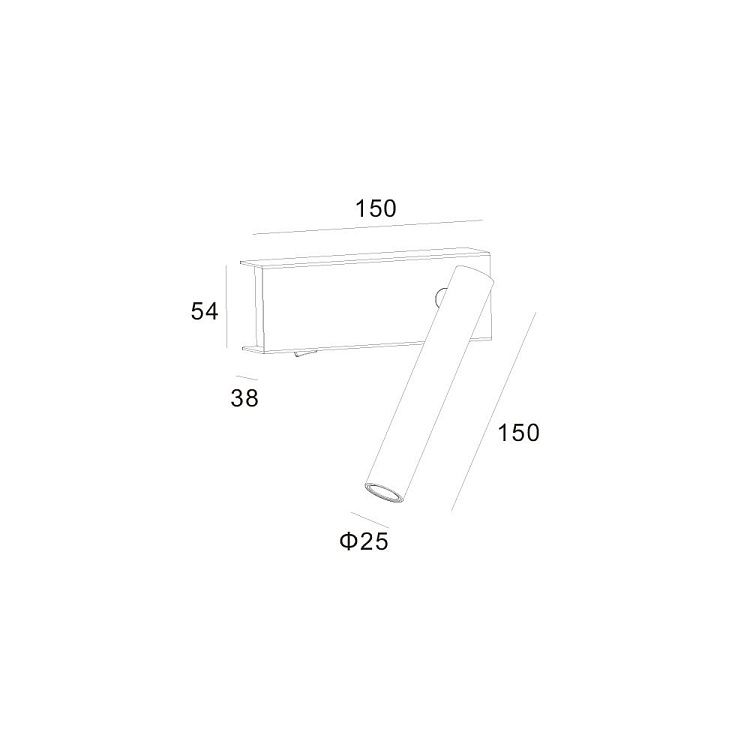 Skarlat  RWLB087 3W BK 4000K