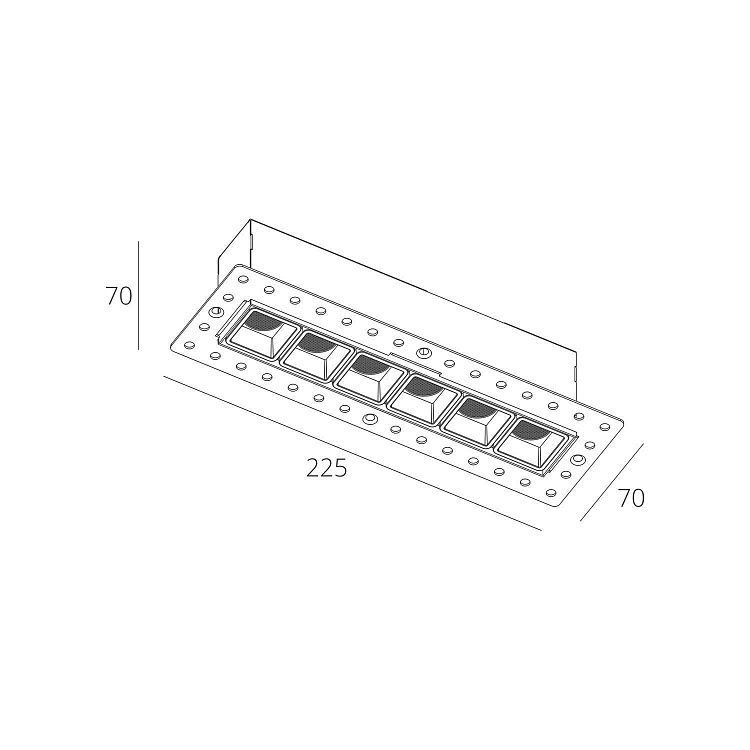 Skarlat RSL74146 6×2W BK 4000K