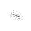 Skarlat RSL74145 3×2W BK 4000K-0