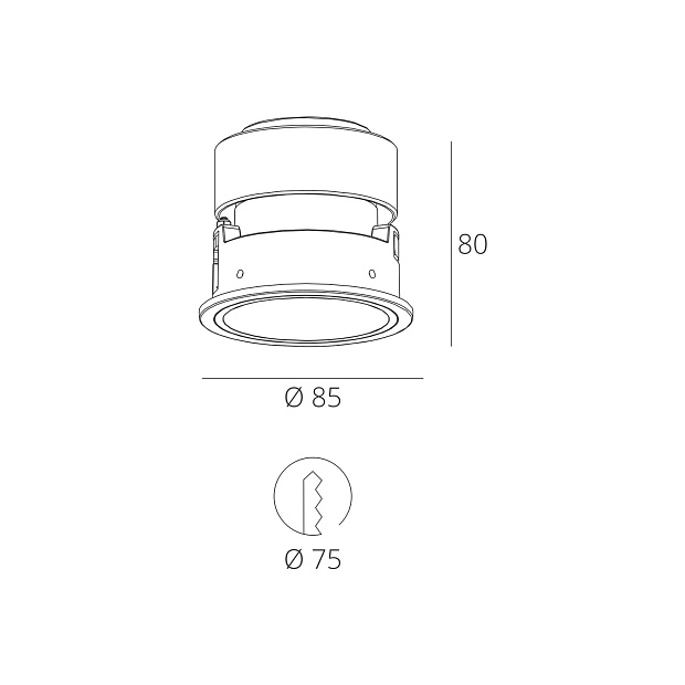 Skarlat RFL76038 12W WH+NI 3000K