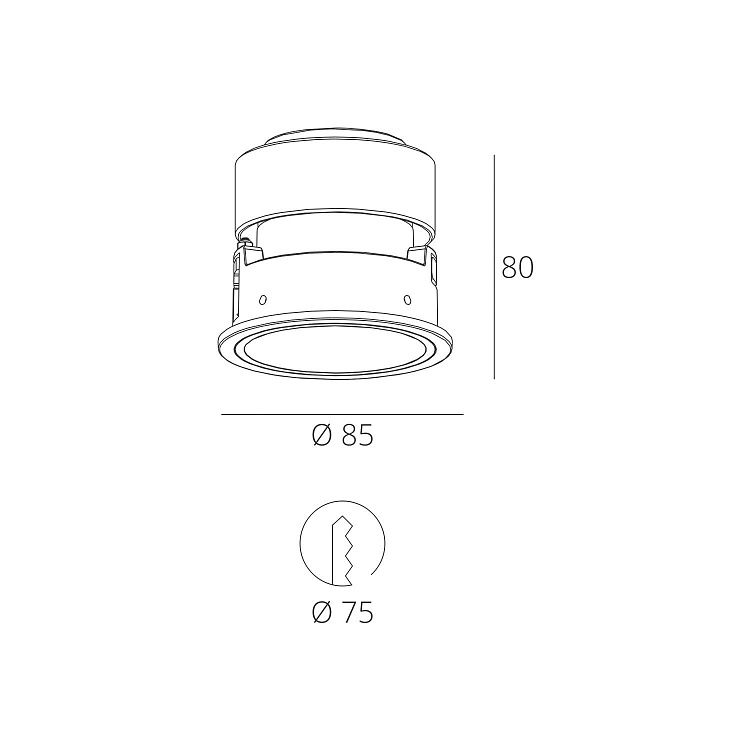 Skarlat RFL76038 12W WH+NI 3000K