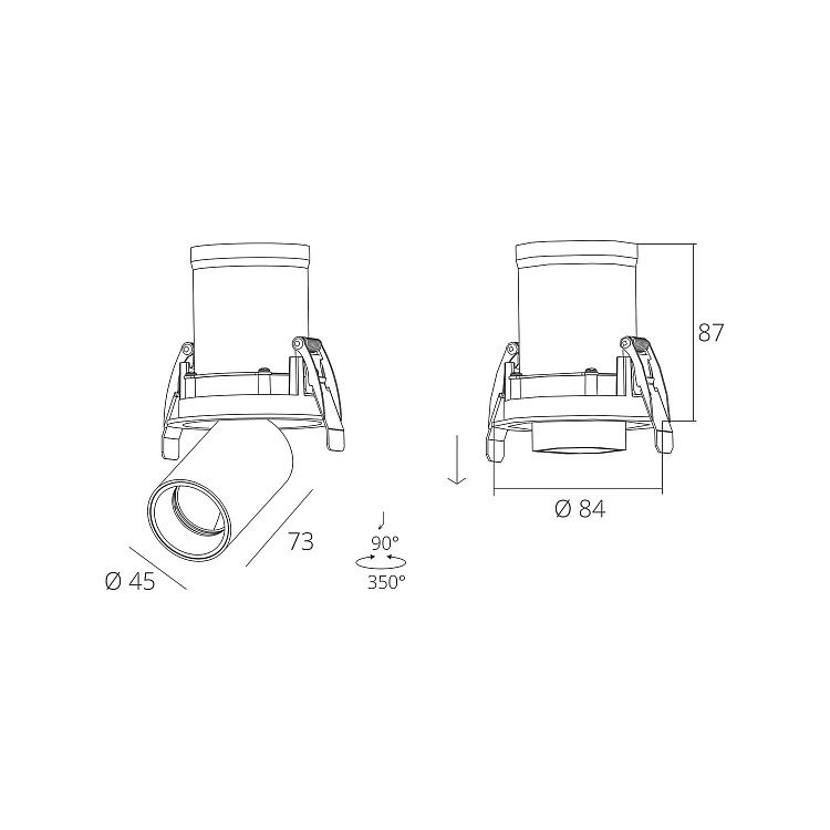 Skarlat  RSL74078 7W WH+BK 3000K