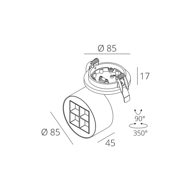 Skarlat RSL74265 4×2.5W WH+BK 3000K