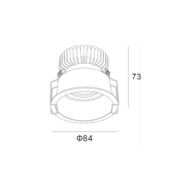 Skarlat RSL74W005-2.5 12W BK 4000K