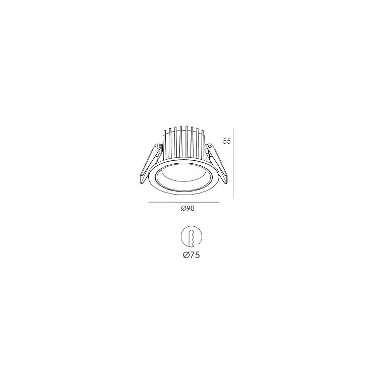 Skarlat RDL73028-3 10W BK 4000K