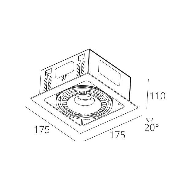 Skarlat  RGL7116-1 1×18W WH+BK 3000K