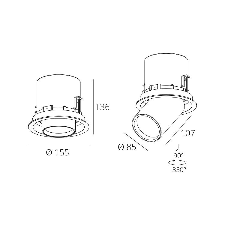 Skarlat  RSL74114 25W WH+BK 4000K