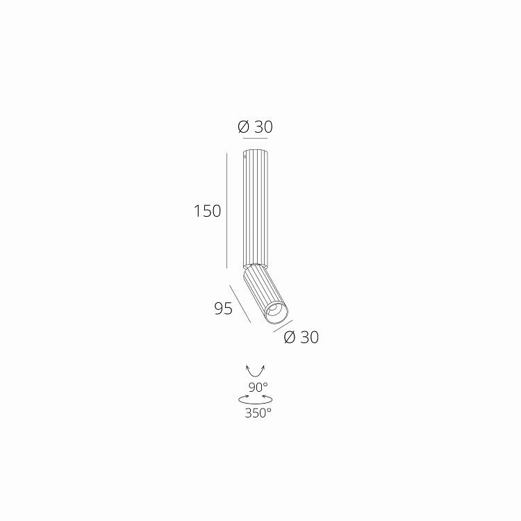 Skarlat RSLC78057 7W WH+BK 3000K