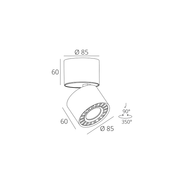 Skarlat RSLC7529 12W BK 4000K