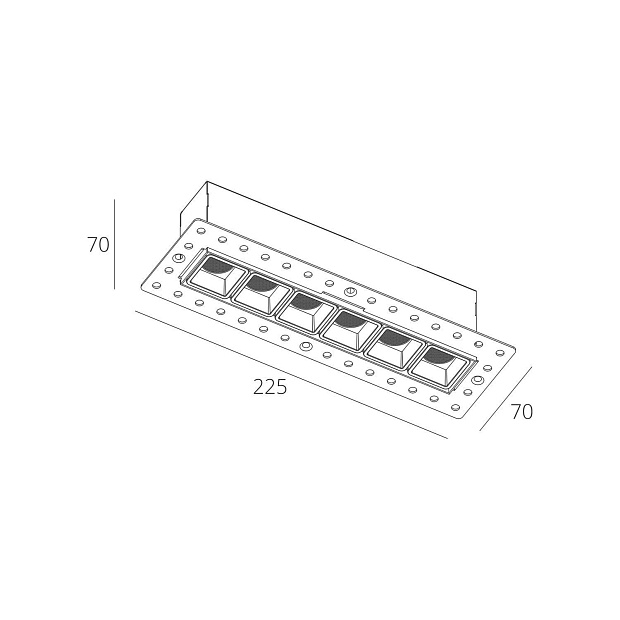 Skarlat RSL74146 6×2W BK 3000K