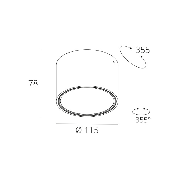 Skarlat RDLC79026 7W BK 3000K