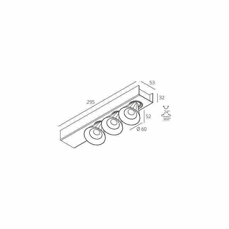 Skarlat  RSLC74131-3 3×7W BK 3000K