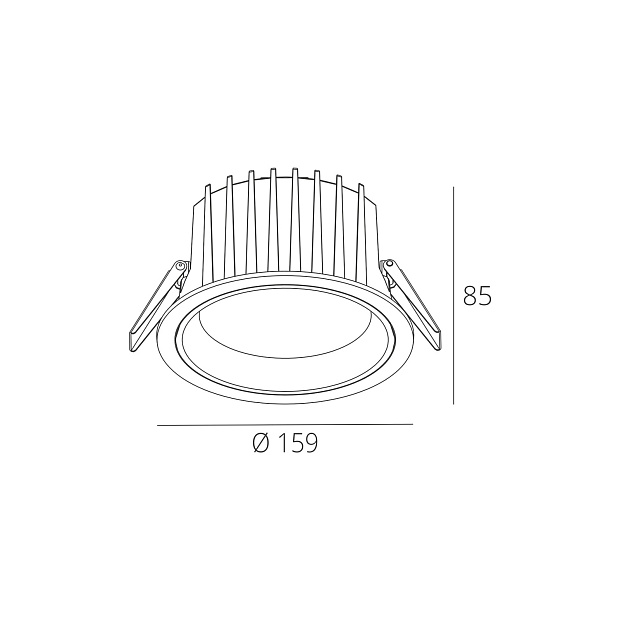 Skarlat RDL73027-6 25W WH+CHR 3000K