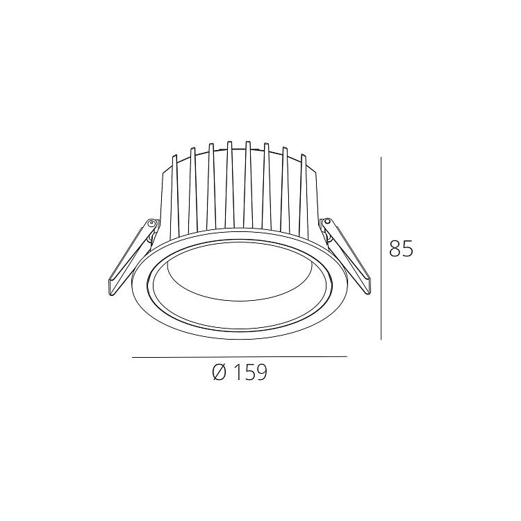 Skarlat RDL73027-6 25W WH+CHR 3000K