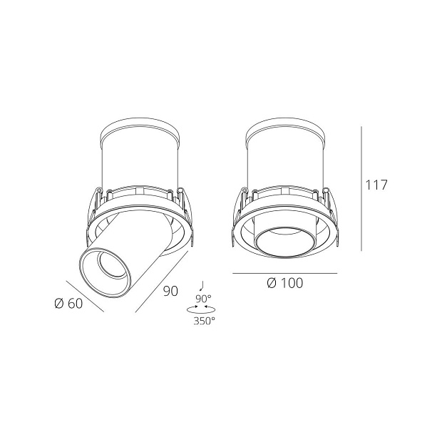 Skarlat  RSL74058 12W WH+BK 4000K