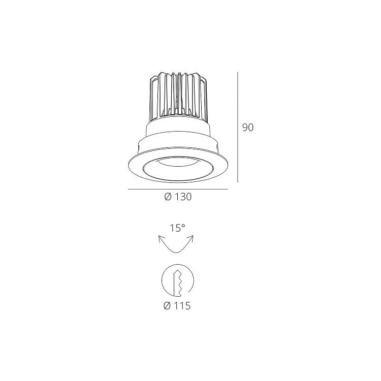 Skarlat RSL7468-4 18W WH 4000K