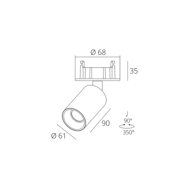 Skarlat  RSL74097 12W WH+BK 4000K