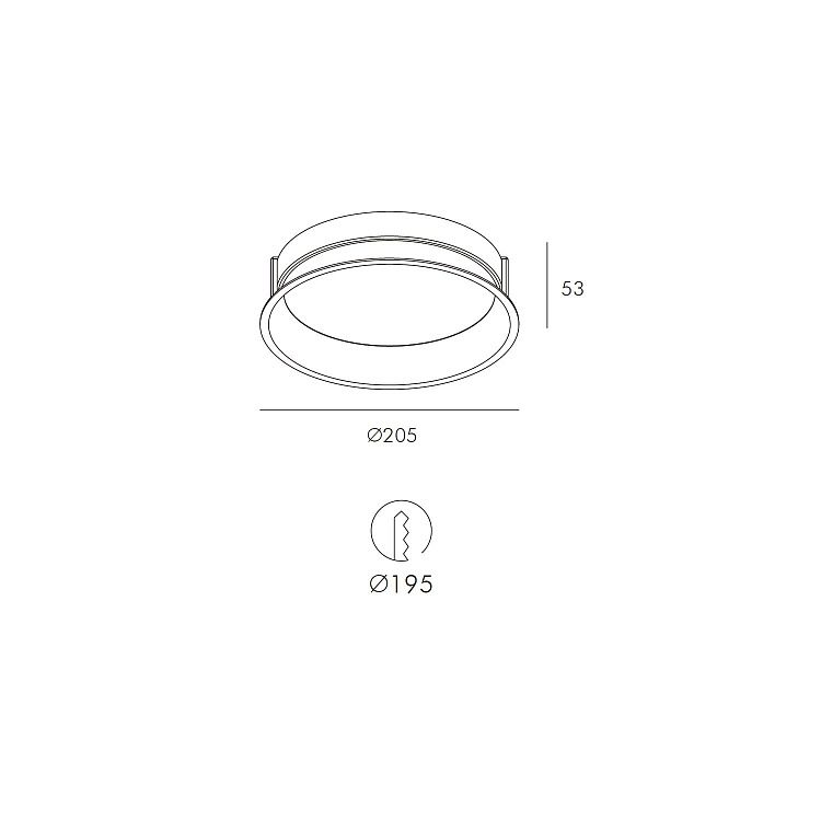 Skarlat  RDL73033 20W BK 3000K