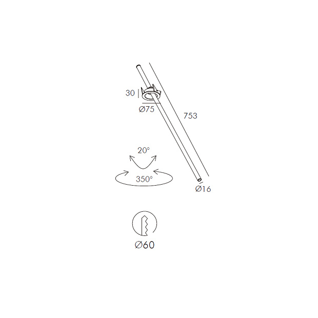 Skarlat  RSL74198 3W BK 4000K