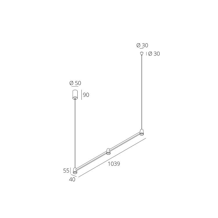 Skarlat  RHL7741 3×5W BK 3000K