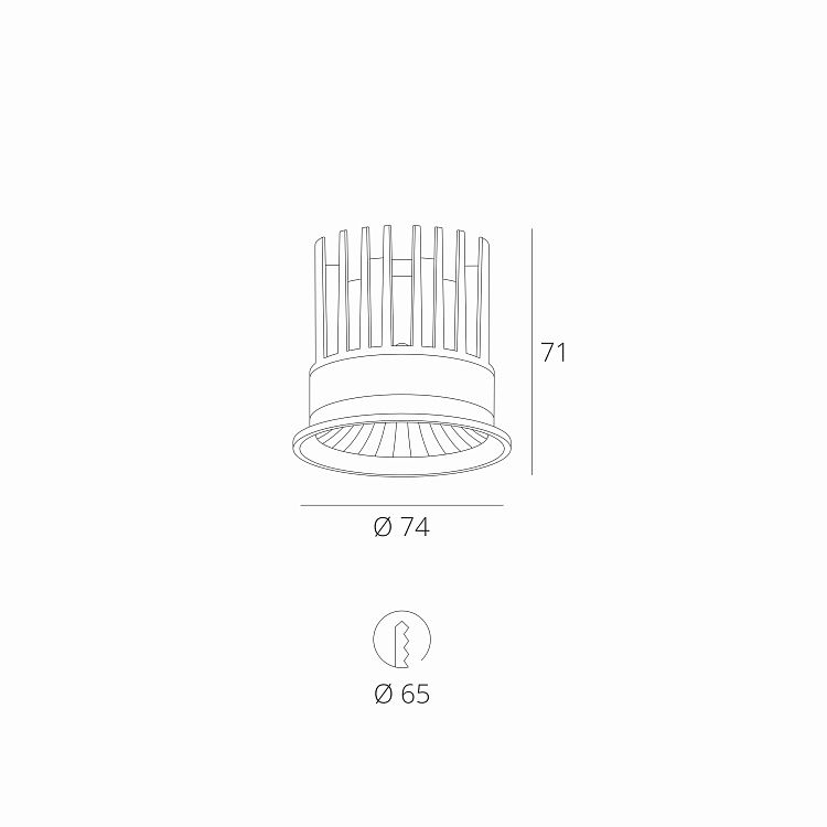 Skarlat RSL74298 12W WH+BK 3000K