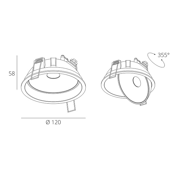 Skarlat  RSL74230 7W BK+WH 3000K