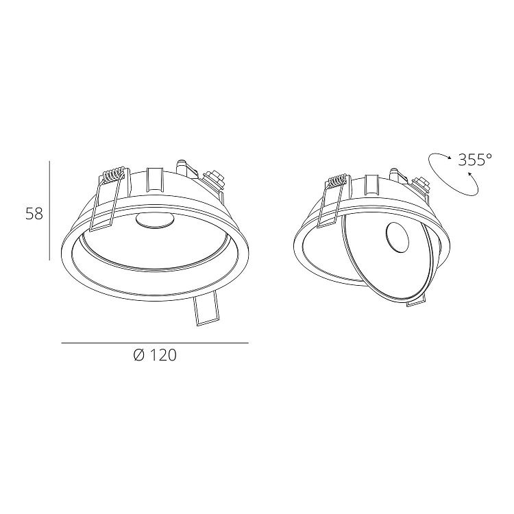 Skarlat  RSL74230 7W BK+WH 3000K