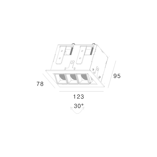 Skarlat  RSL74113 3×2W WH+BK 3000K