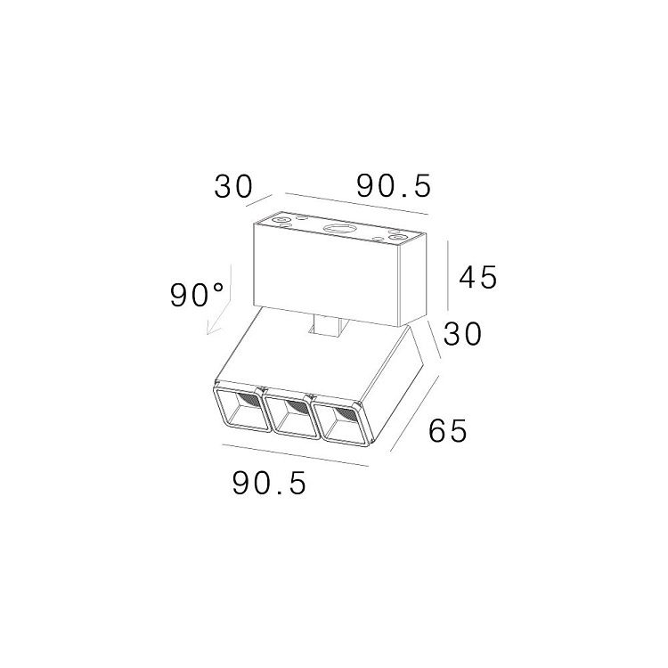 Skarlat  RSLC78025 3×2W BK 3000K