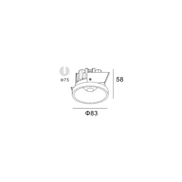 Skarlat RSL74091-3 12W BK 3000K