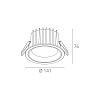 Skarlat RDL73027-5 18W WH+CHR 4000K-0