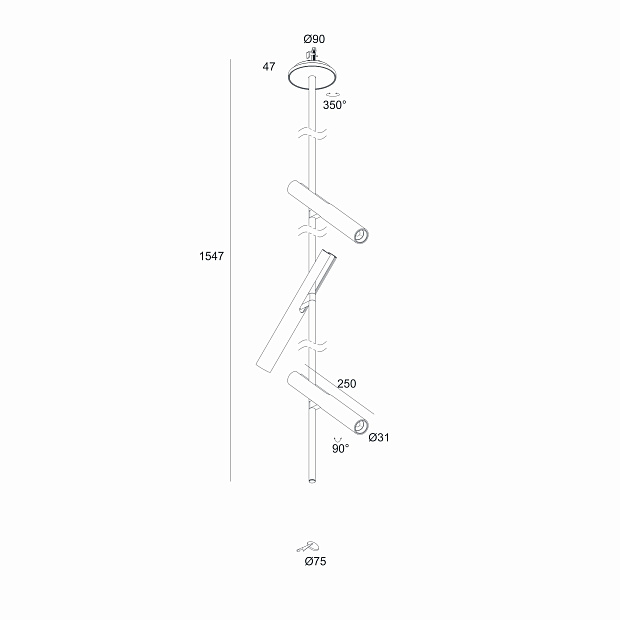 Skarlat  RSL74248-3 3x7W WH+BK 3000K