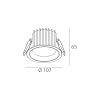 Skarlat RDL73027-3.5 12W WH+CHR 3000K-0