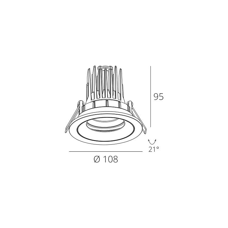 Skarlat  RSL74070-A 12W WH+BK 3000K