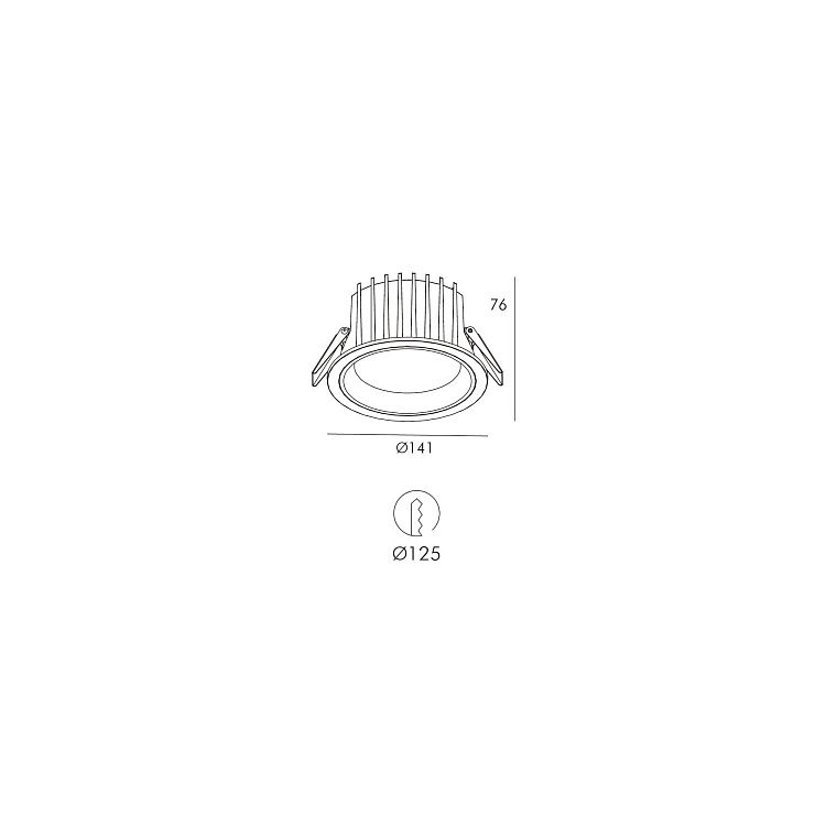 Skarlat RDL73028-5 24W WH 4000K