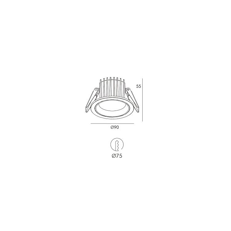 Skarlat RDL73028-3 10W BK 3000K