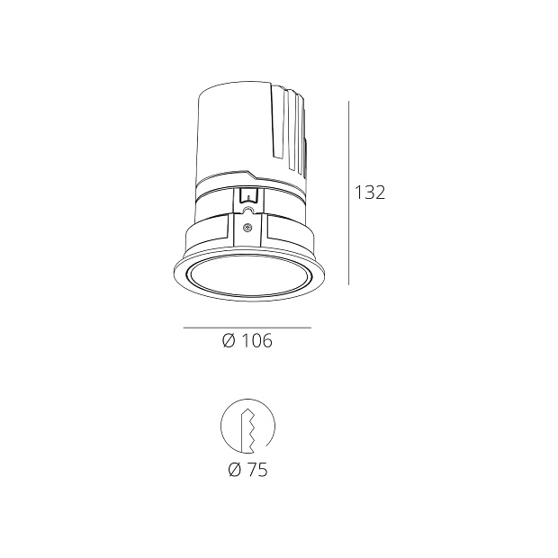 Skarlat RFL76018 18W WH+NI 4000K