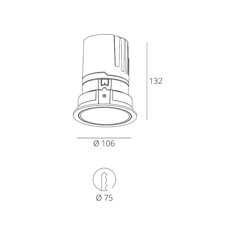 Skarlat RFL76018 18W WH+NI 4000K
